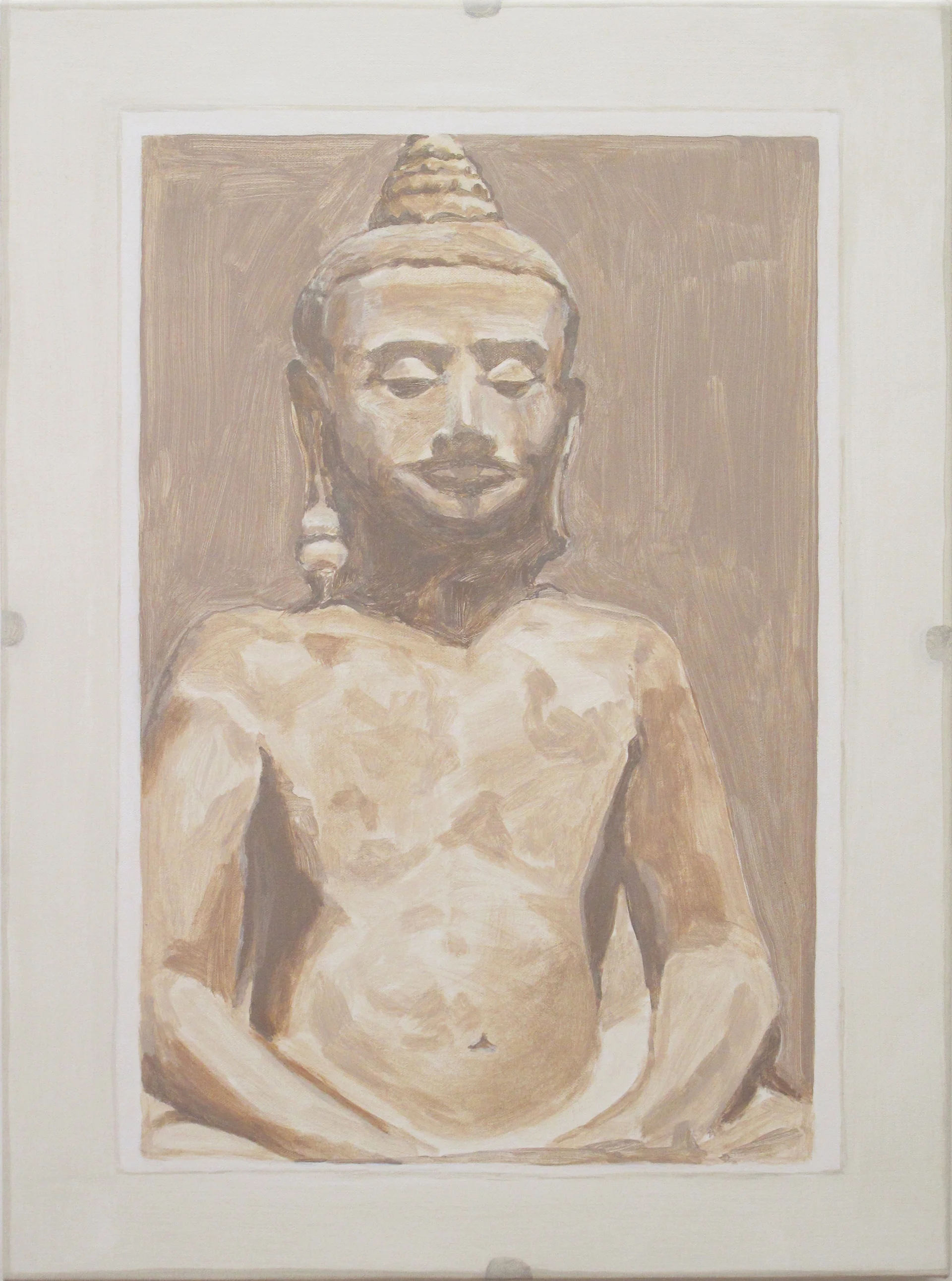 Framed Photo: Buddha, acrylic on canvas, 23 x 17 inches, 2016. X2016.10, Permanent.Collection, 2016. Paintings of Paintings , Talley Dunn Gallery, 2012.