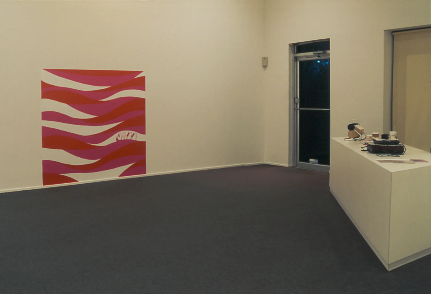 Jazz, Texas Gallery, Serenade and other works, latex paint, 68 x 68 inches, 1998.