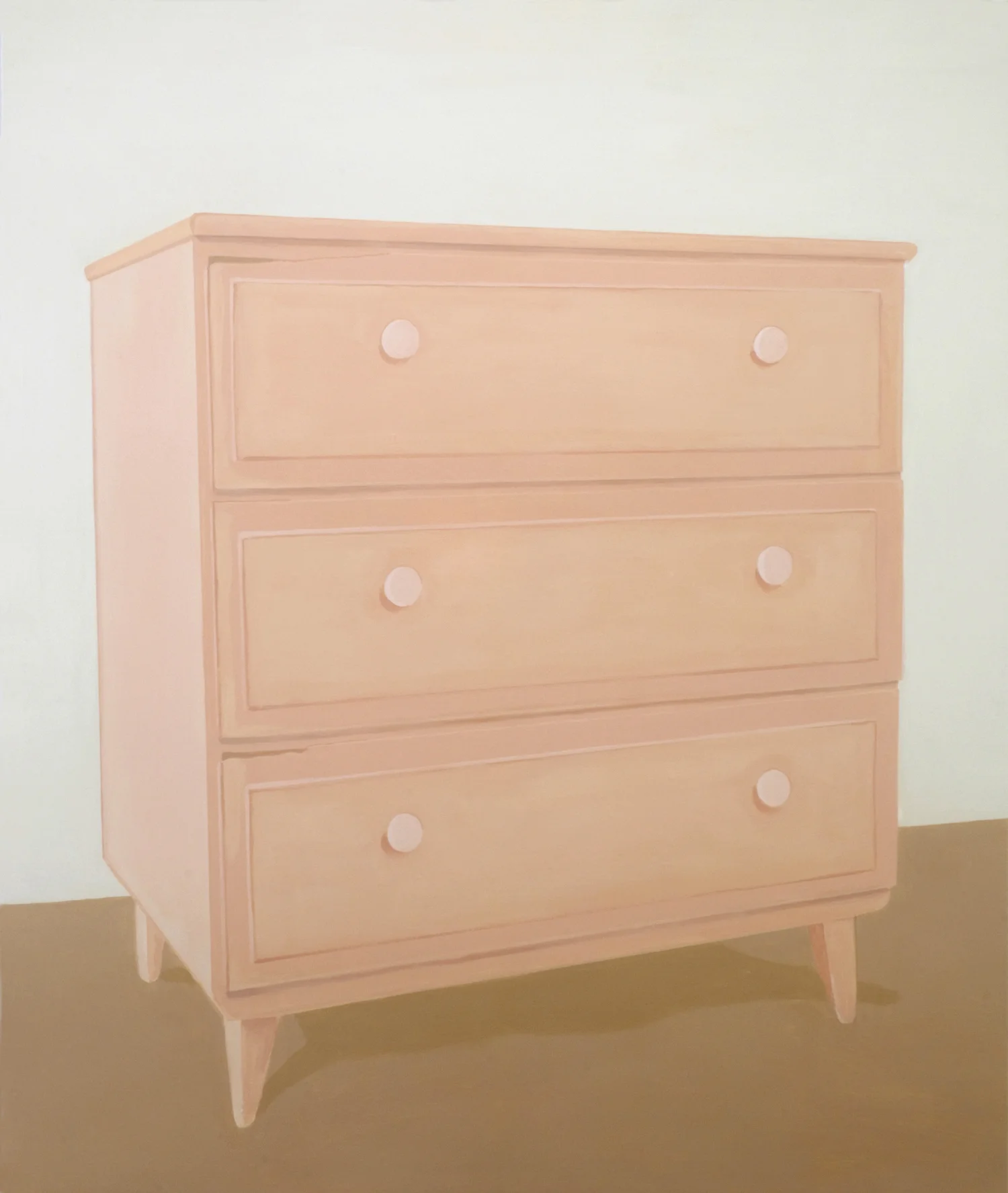 Pink Dresser, acrylic on canvas, 65 x 55 inches, 2006.