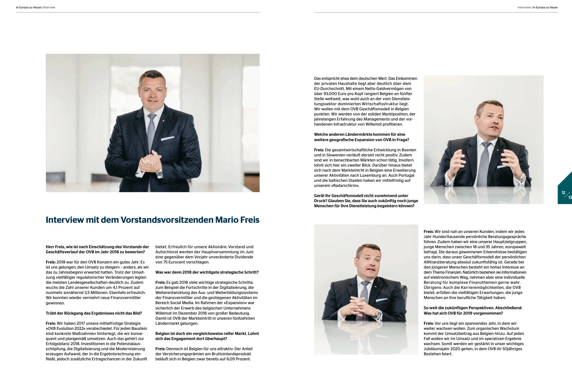Corporatefotografie | OVB Holding Geschäftsbericht