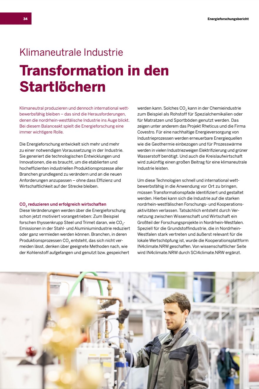 Corporatefotografie | Energieforschungsbericht Innenseite V