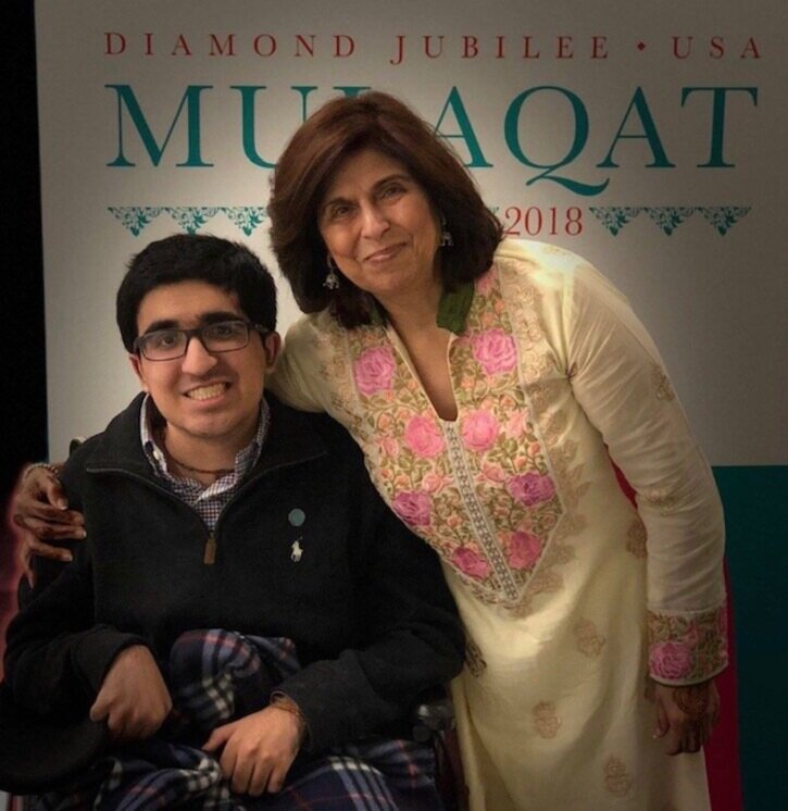   SPRING 2020 —&nbsp;Salman Panjwani with his mother Laila.  