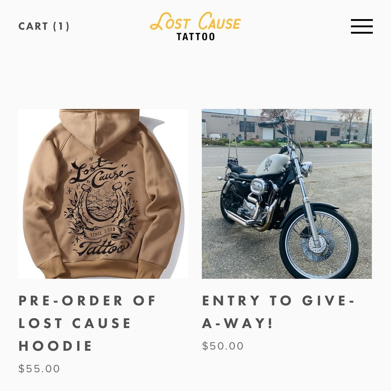 We are live folks ! 💥

Head on over to the Lost Cause website and get your preorders in for the hoodies !

All people who pre-ordered by email / Venmo I will email them this week with a payment invoice through PayPal !

The store front on the site i