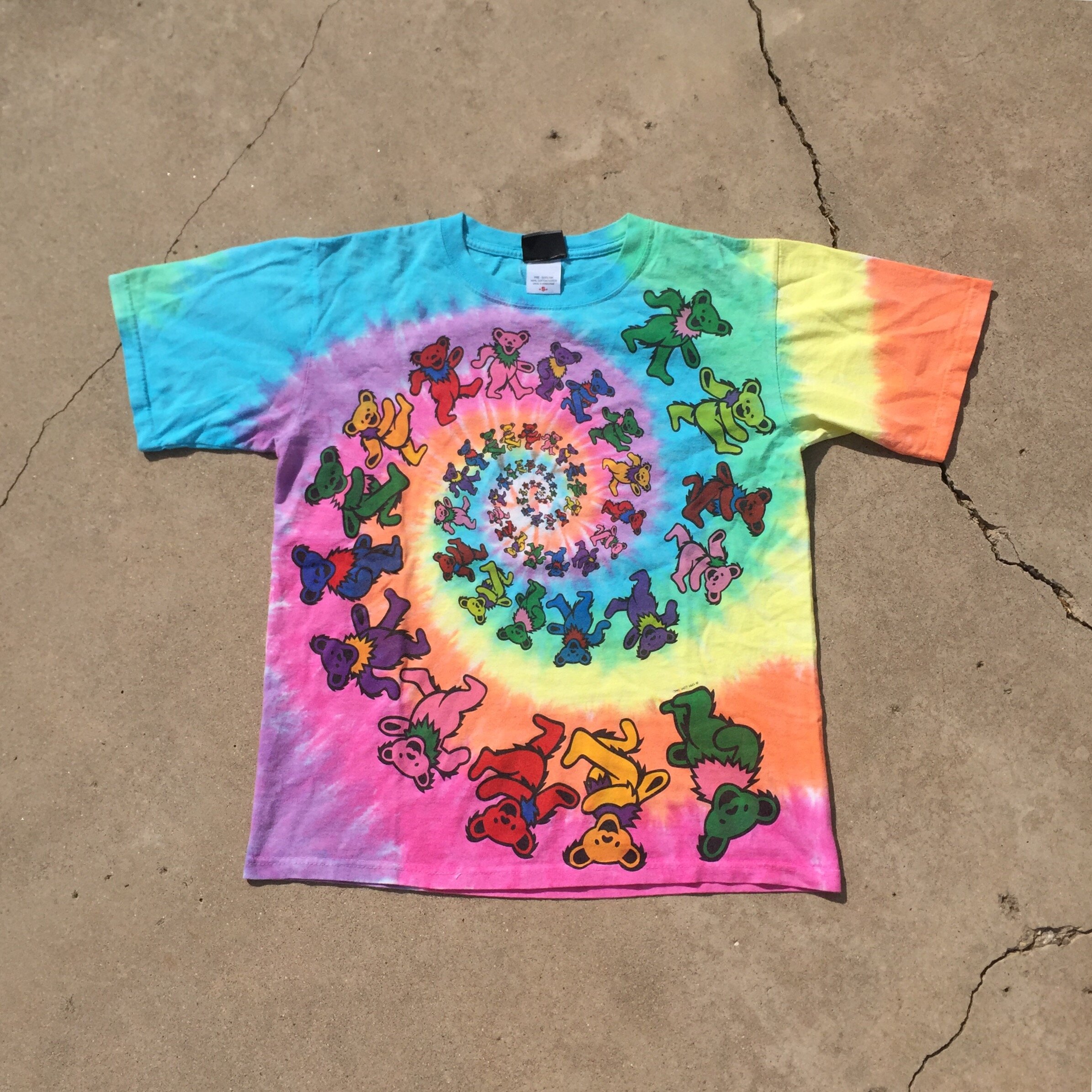 Vintage Grateful Dead Rainbow Spiral Shirt 