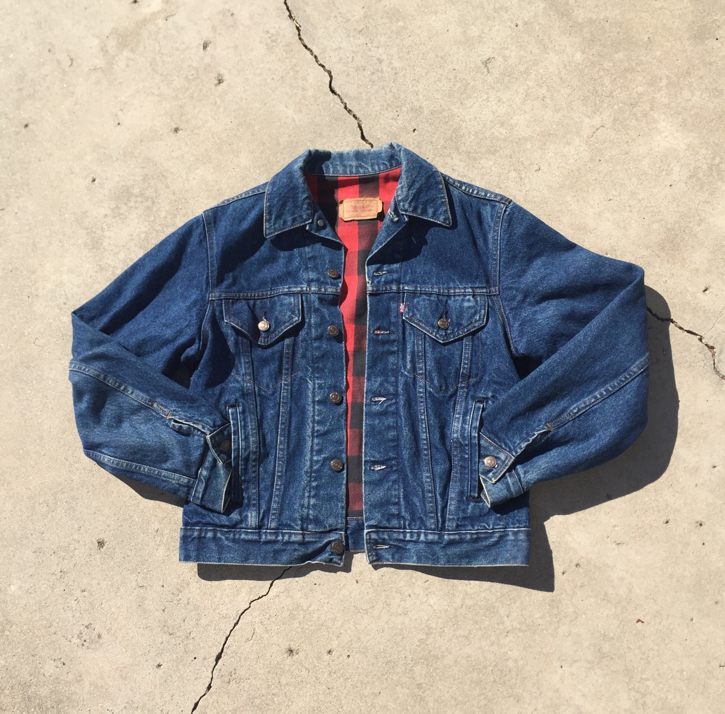 Vintage Buffalo Plaid-Lined Levi's Jacket 