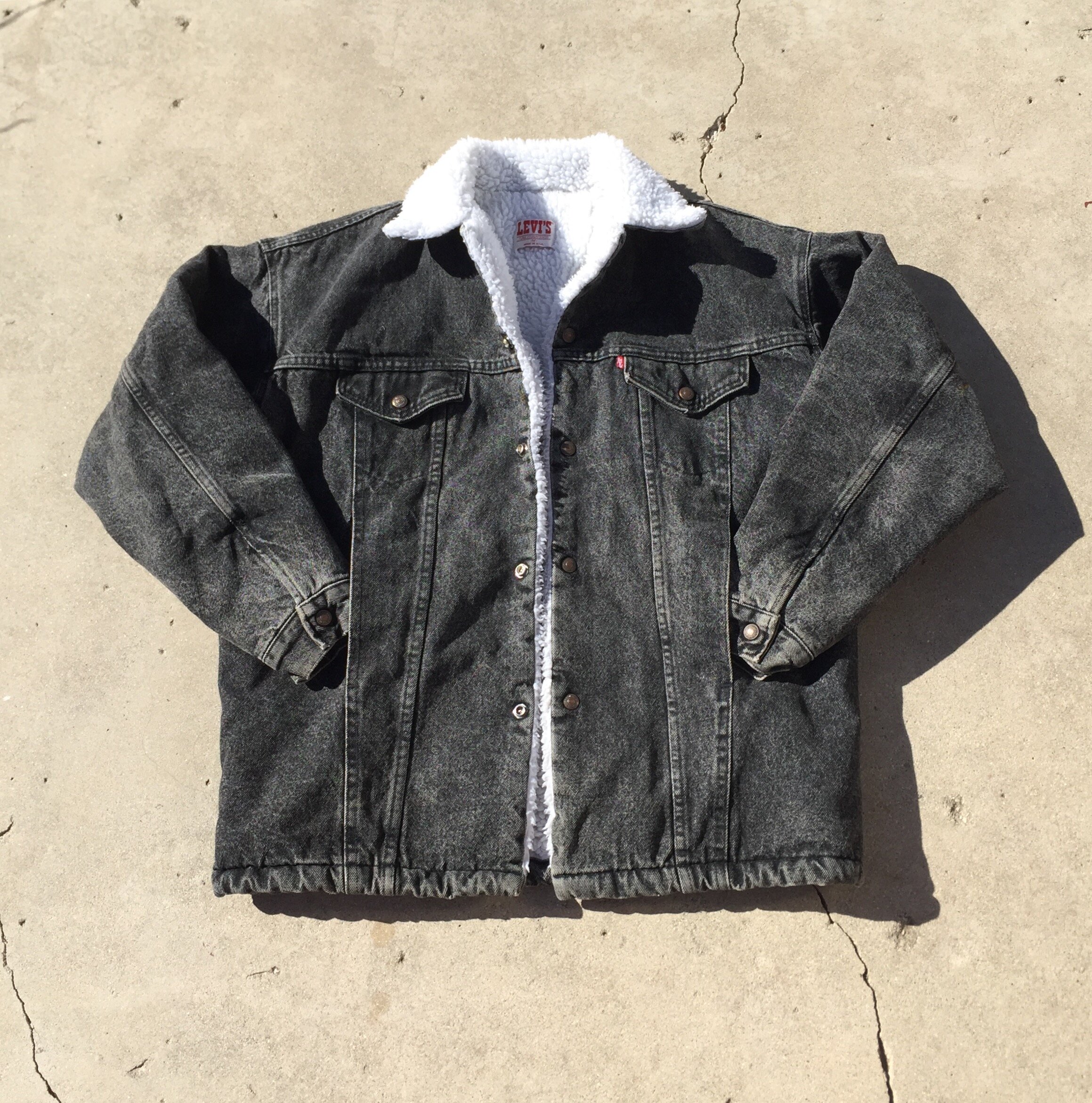 Vintage Black Levi's Sherpa Coat 