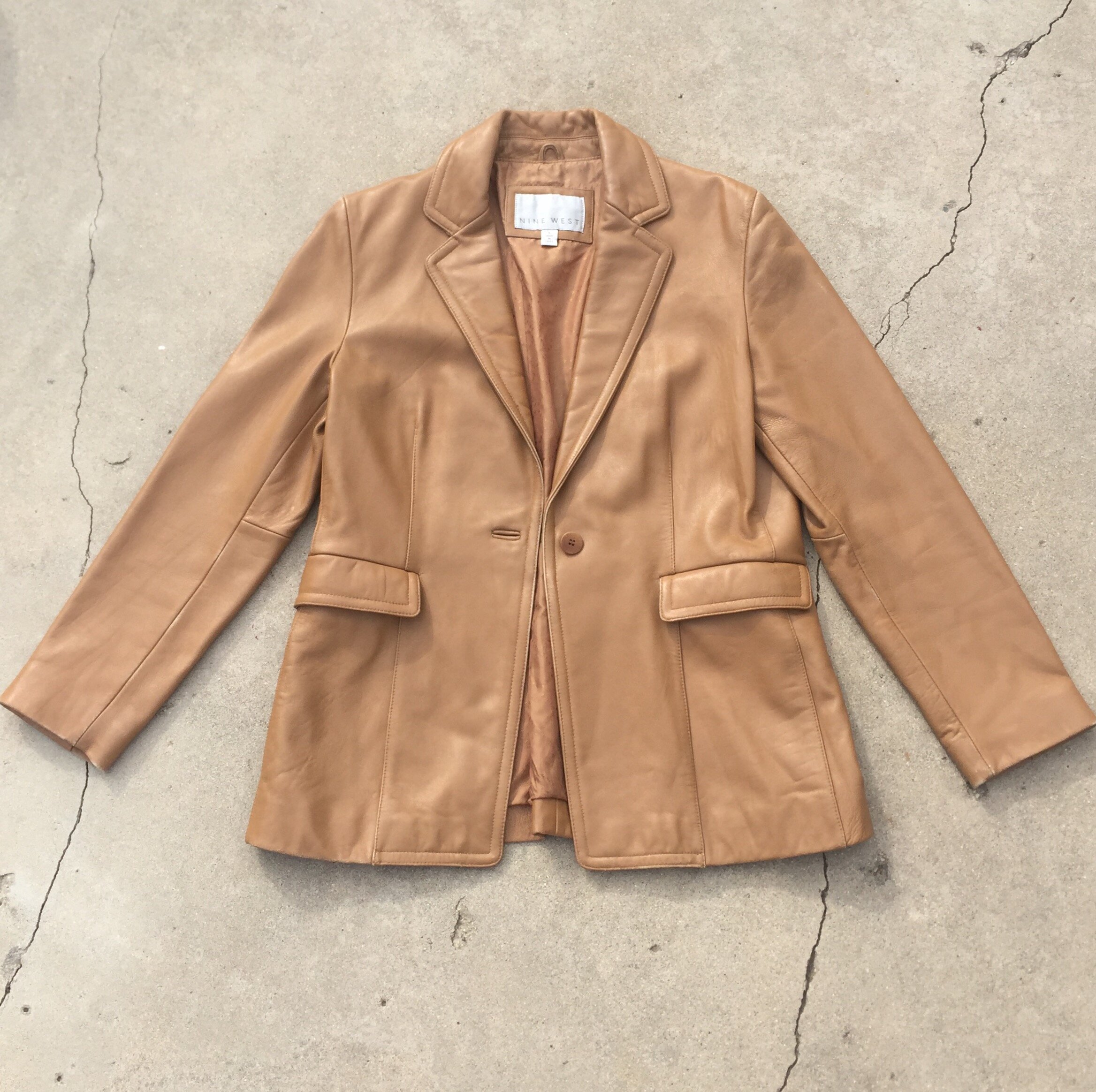Vintage Caramel Leather Jacket