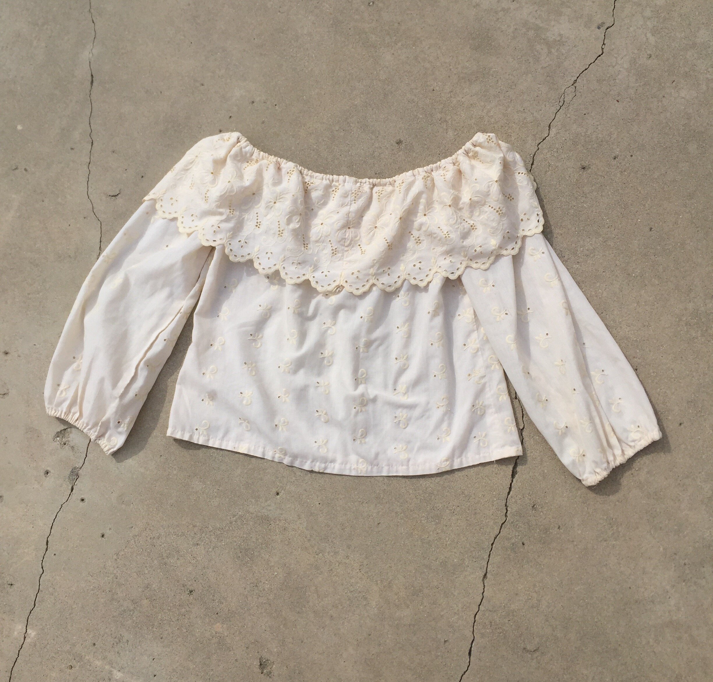 Vintage Handmade Eyelet Top