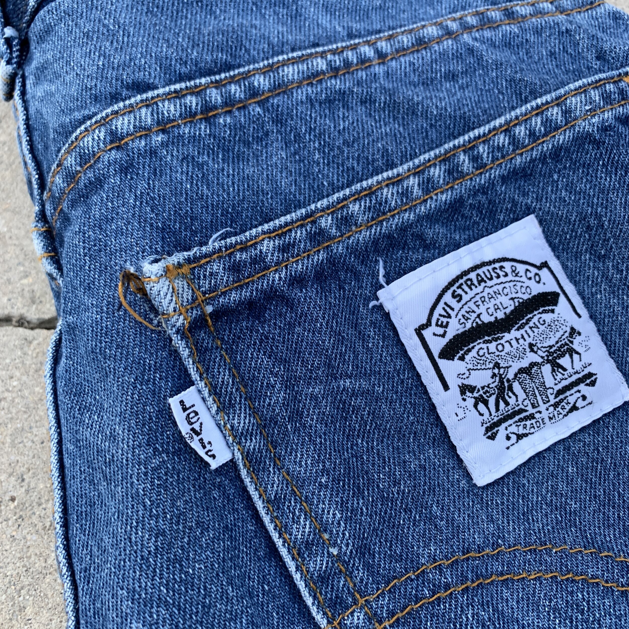 Vintage White Patch Levi's — The Peace Village