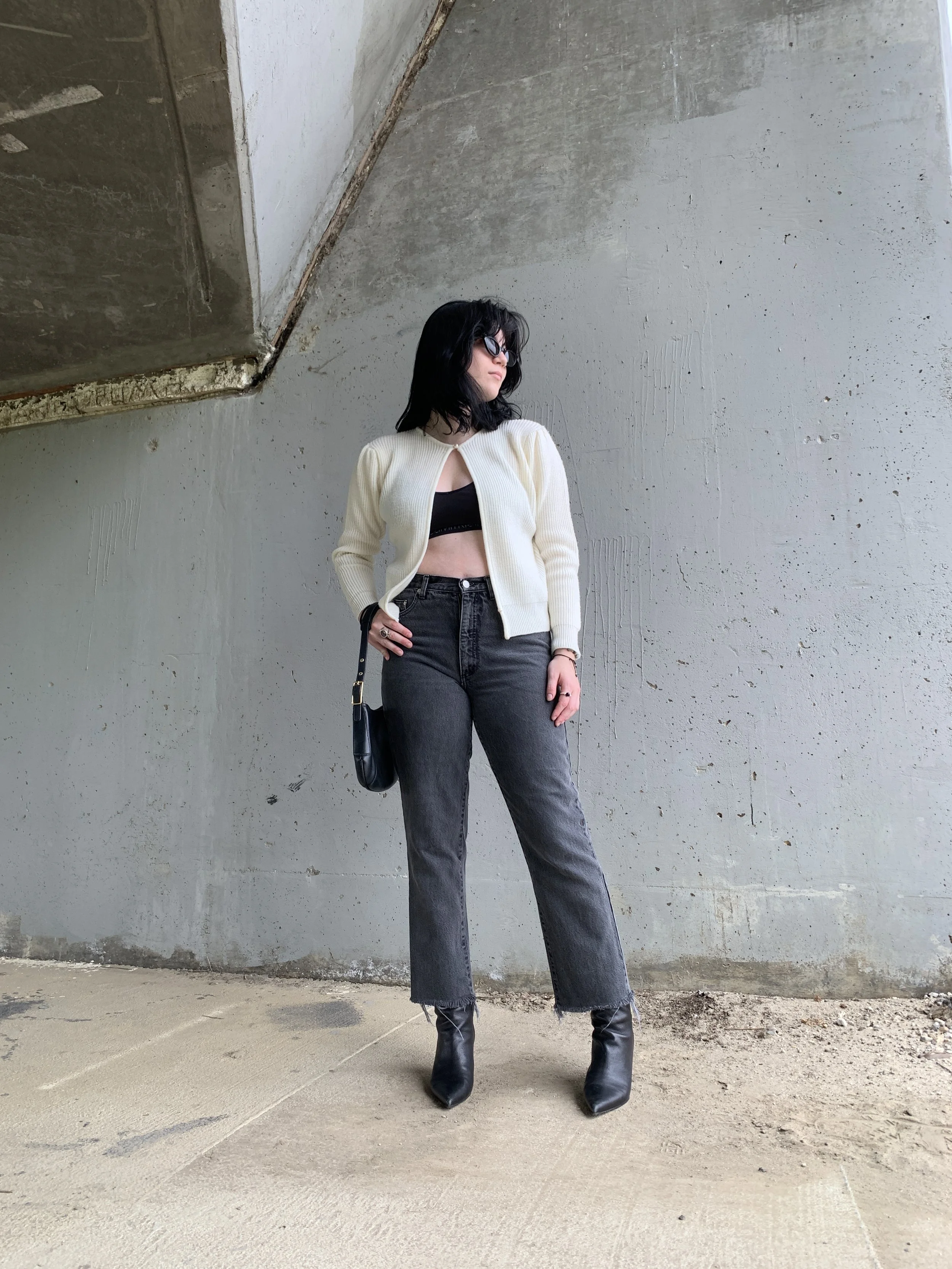 Vintage Cream Open Sweater