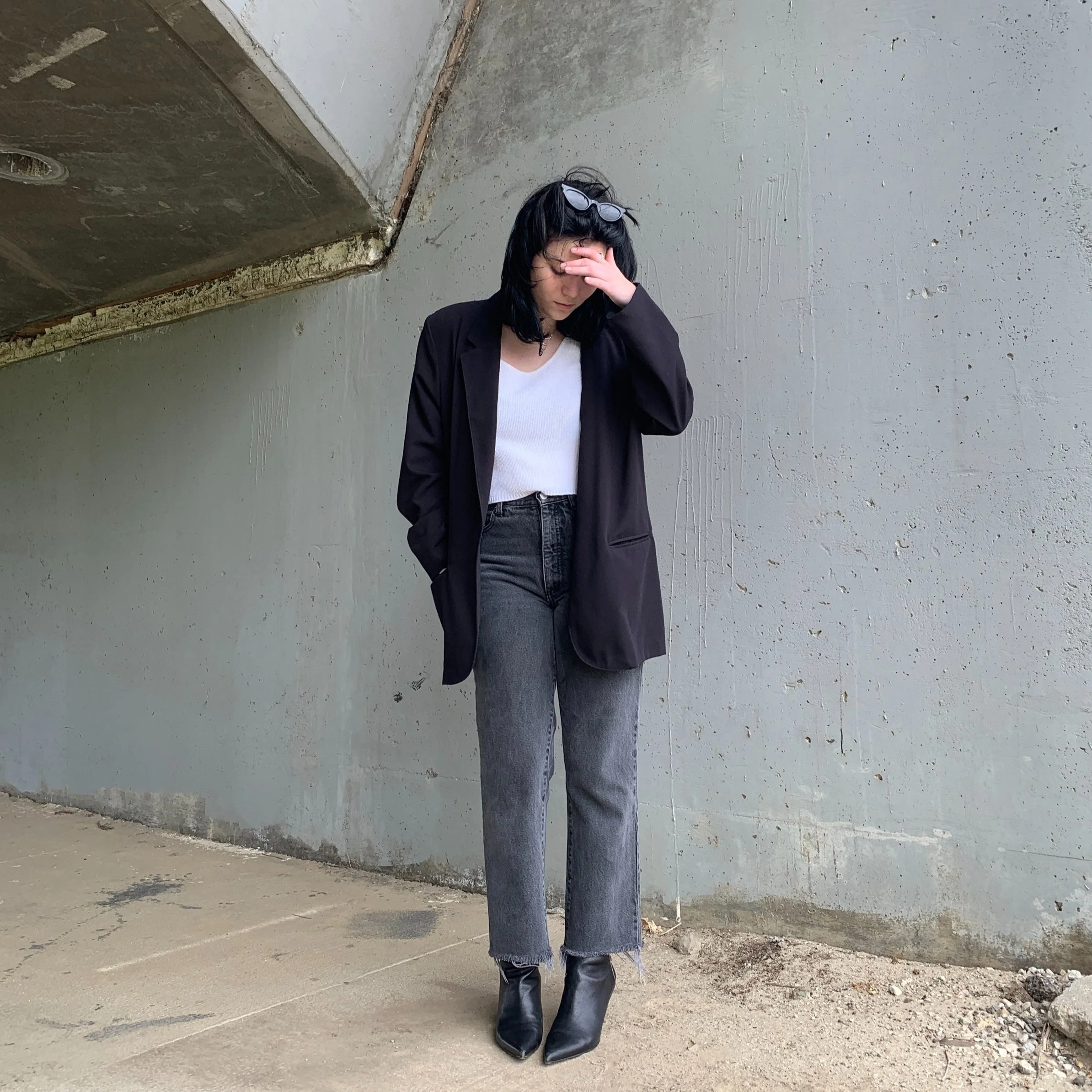 Relaxed Black Blazer