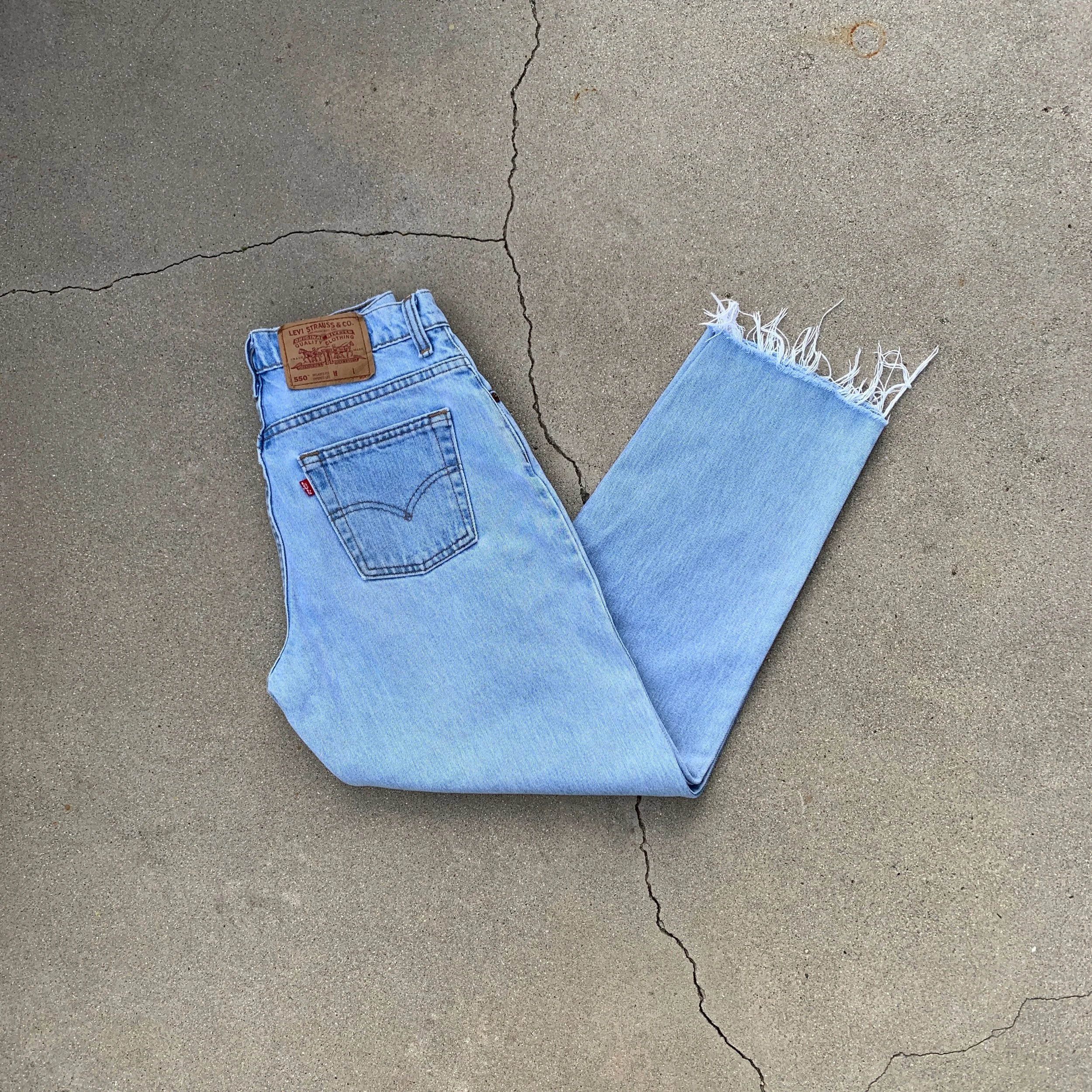 Vintage Levi's Cut-Hem Light Wash 550s