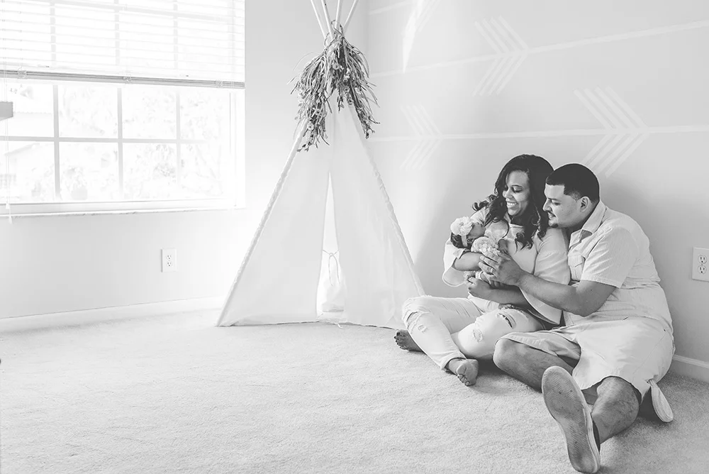 welcome 1 month old baby girl | coral springs newborn photographer