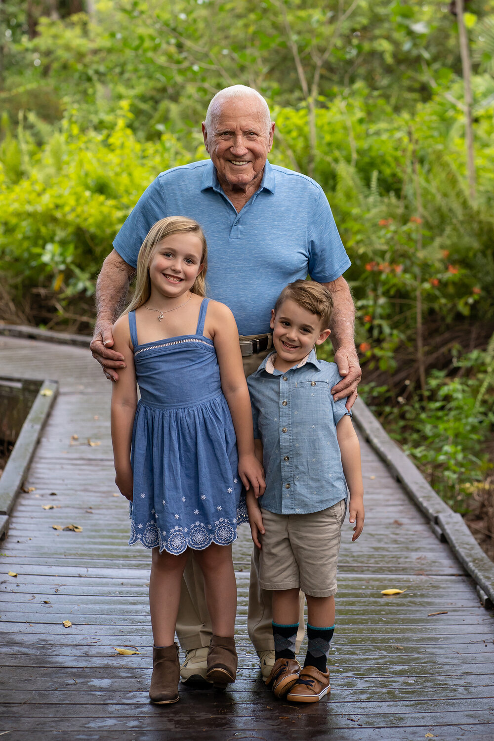 Great-grandpa + Grandchildren