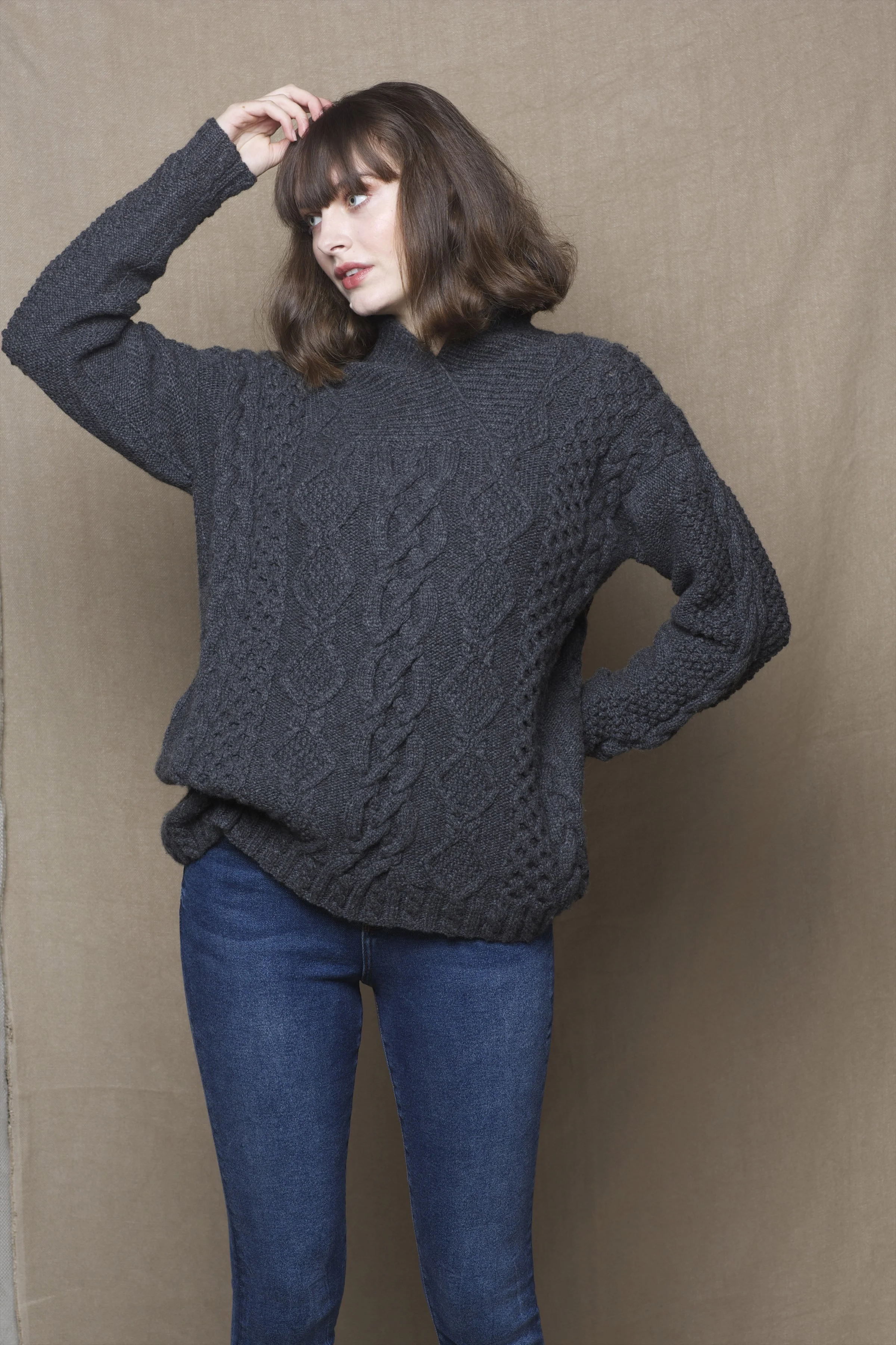 Wilde Cashmere Aran Sweater - Madigan 