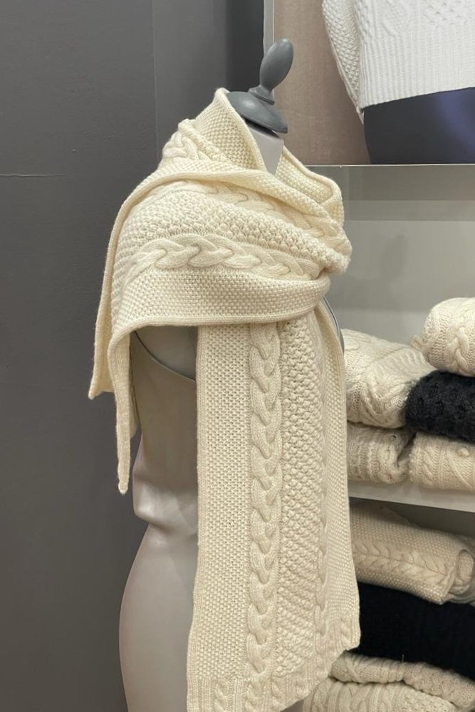 Aran Scarf Shrug in Cream - Madigan 