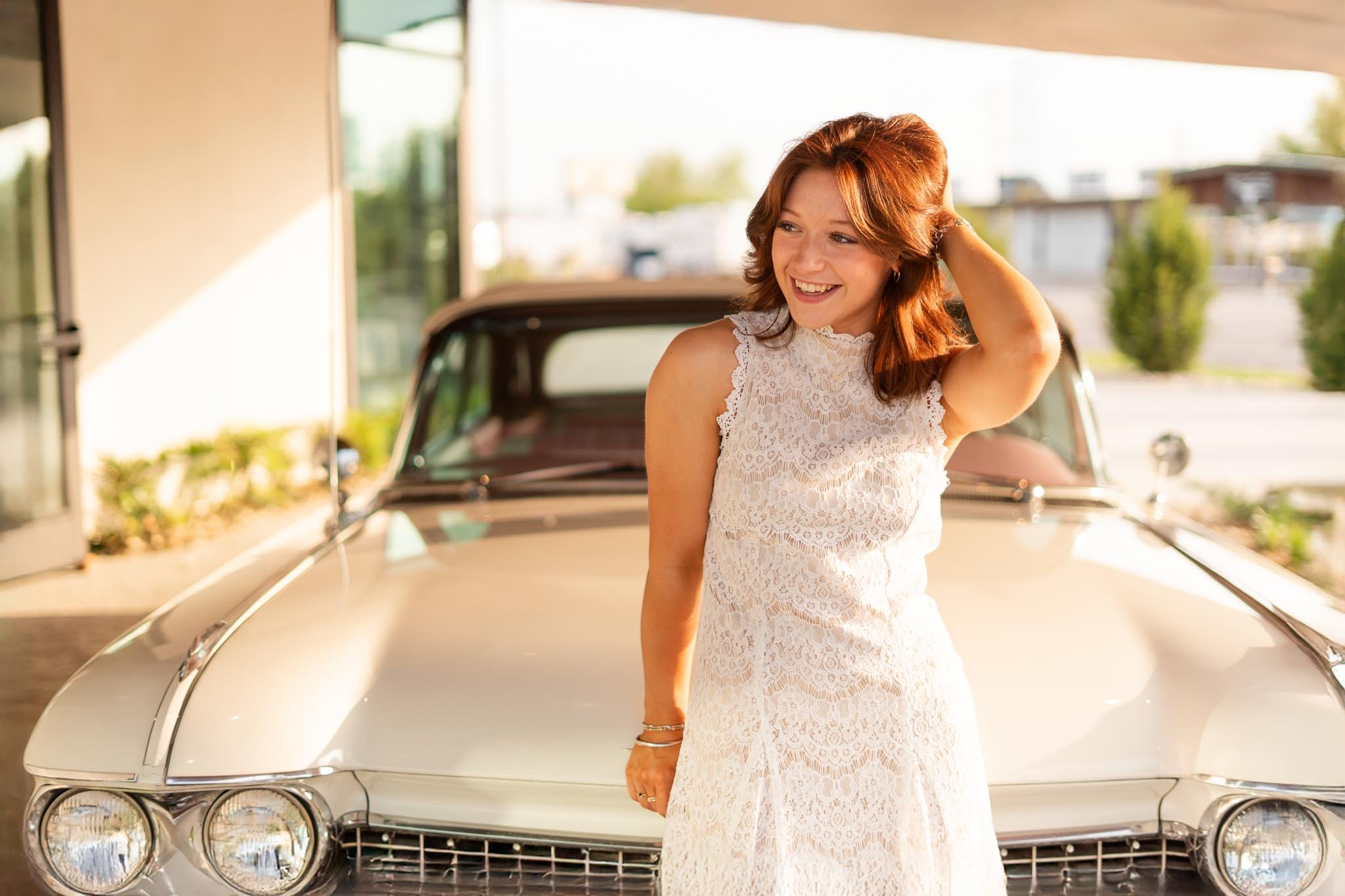 Interstate Inn and Wildflower Field Senior Photo Session 