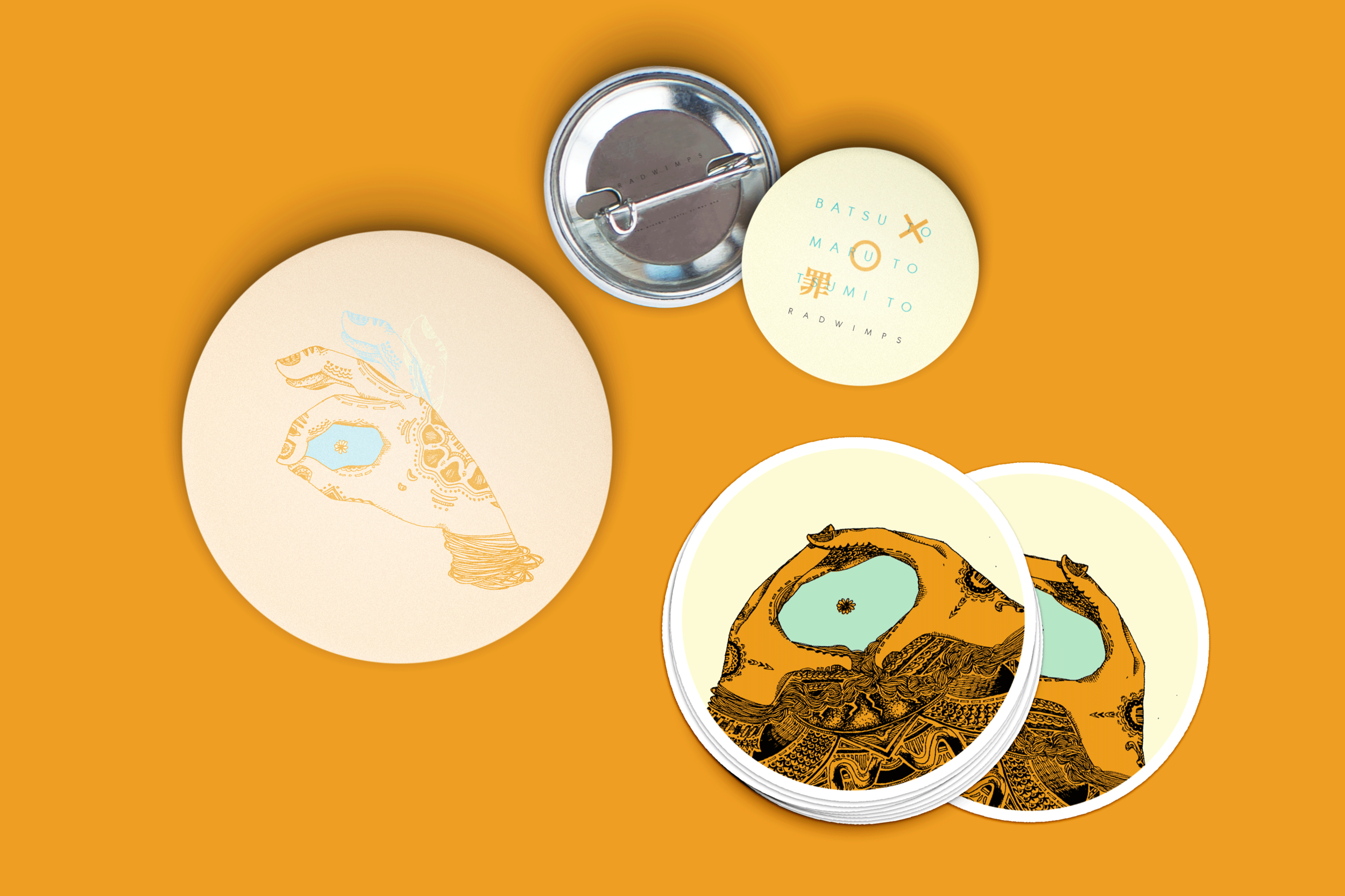 Pin badges and stickers