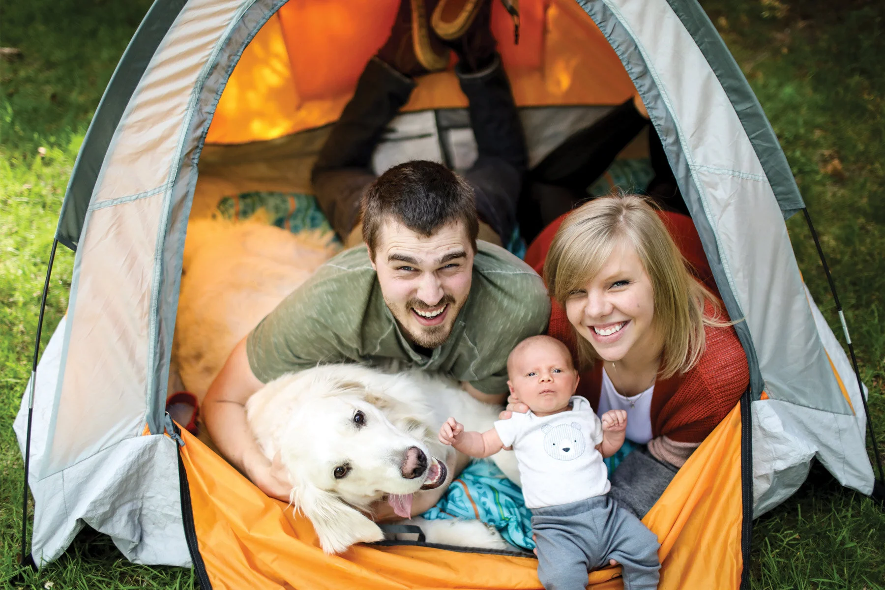 little one goes Camping