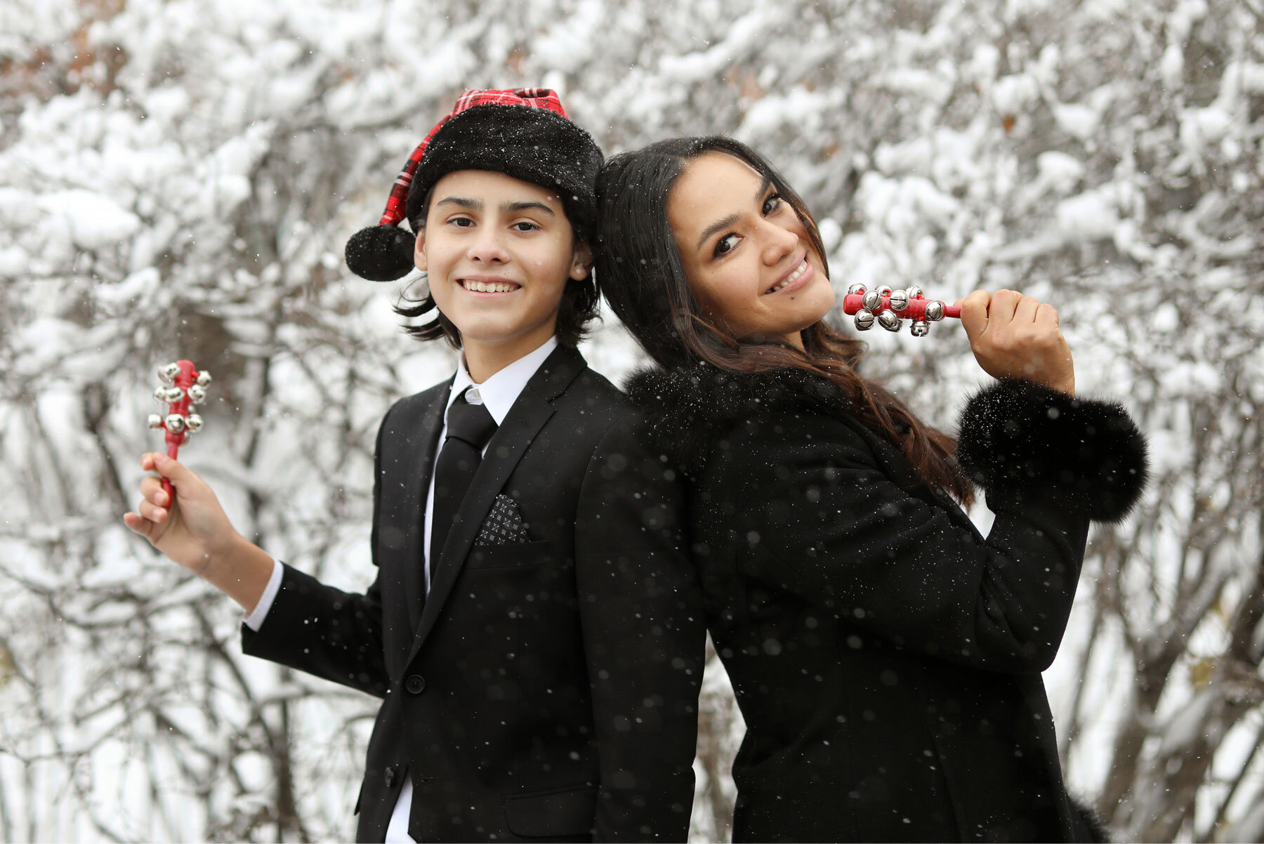 Mother-Son Winter Fun