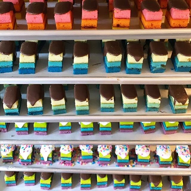 While we may be taking a break from shipping over the next few weeks we are hand delivering orders of $150 or more in NYC and Long Island. Email info@zolabakes.com ❤️🧡💛💚💙💜 #zolabakes #rainbowcookies #italianrainbowcookies