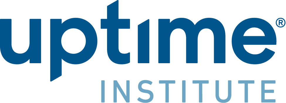Uptime Institute logo with the word 'uptime' in dark blue and 'INSTITUTE' in light blue letters beneath.