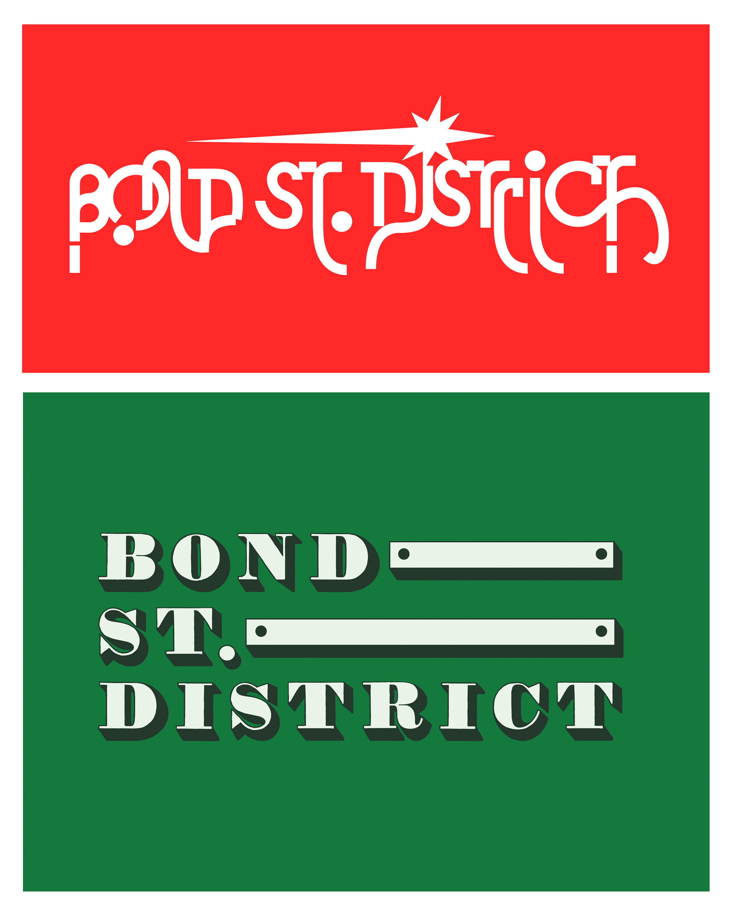 Unused Logo Designs for Bond St. District