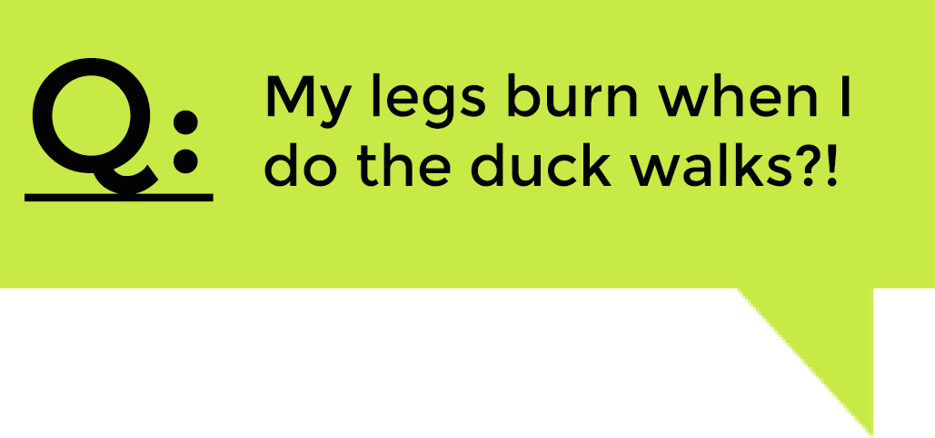 I always says, “If it’s burning, it’s working!” But, with that being said, if you need to stand up in between the forward and the back totally do that! It’s about progress, not perfection!