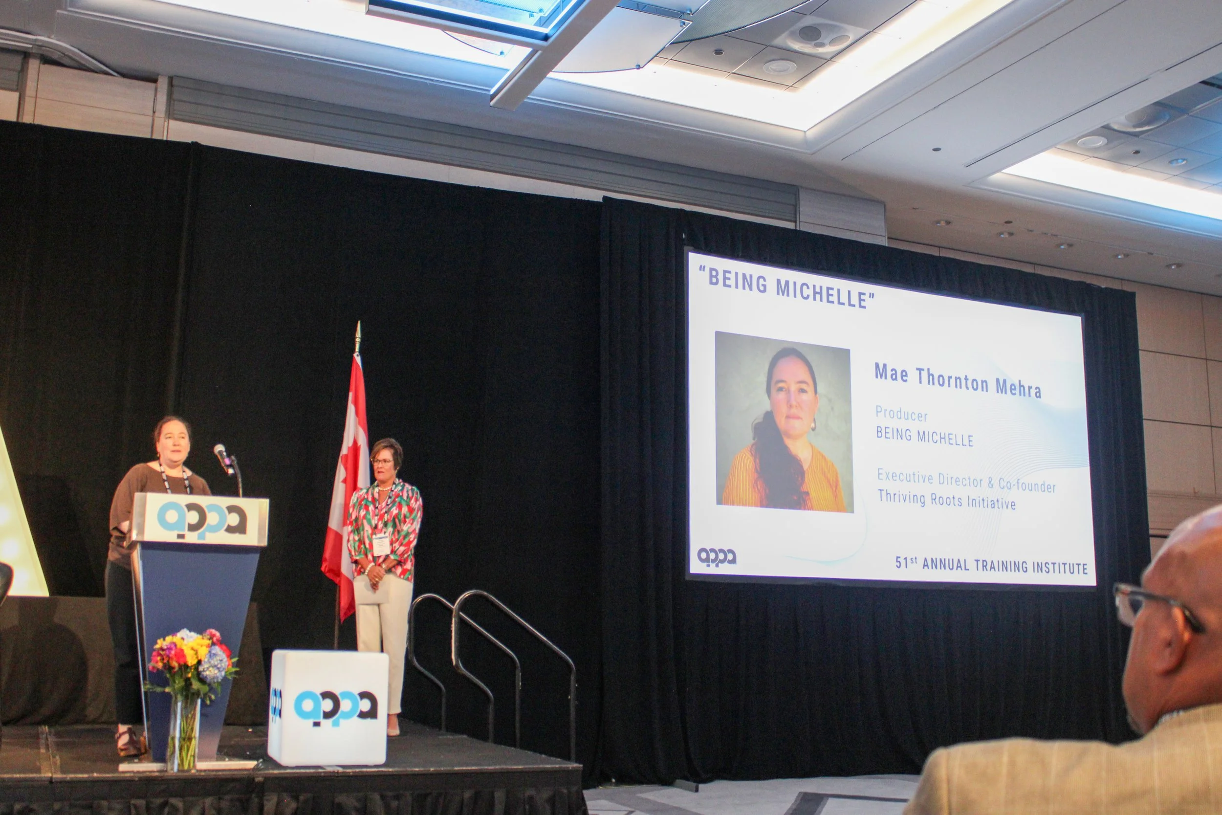 Presentation about the award-winning documentary Being Michelle at the 2026 American Probation and Parole Association (APPA) conference, highlighting disability justice, Deaf rights, and communication accessibility in the criminal justice system.