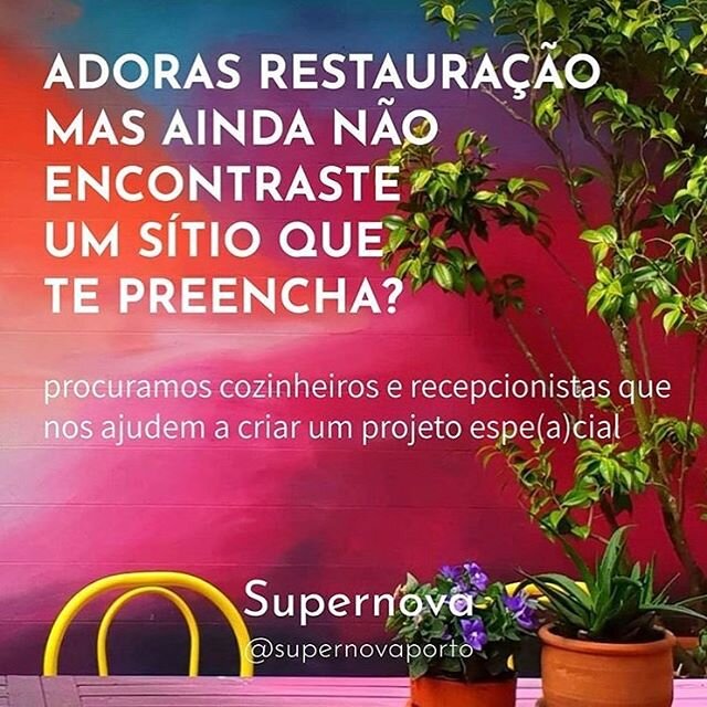 Envia o teu cv para guest@supernovaporto.com