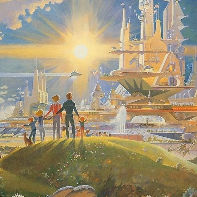 Faz hoje 10 anos que faleceu o artista espacial #robertmccall. Aqui ficam alguns dos muitos trabalhos que nos ajudam a sonhar com novos horizontes. 🚀🛸🍄🌌👽🐙