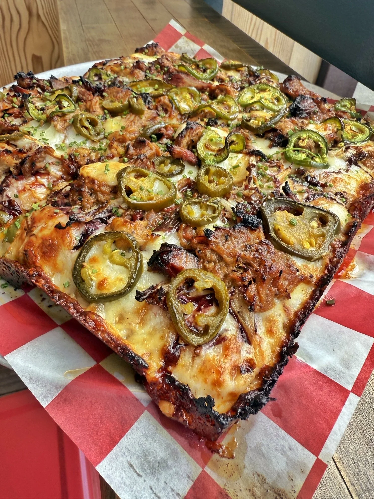 Brisket/Pulled Pork Pizza Collab from Matt's BBQ Tacos and Pizza Thief