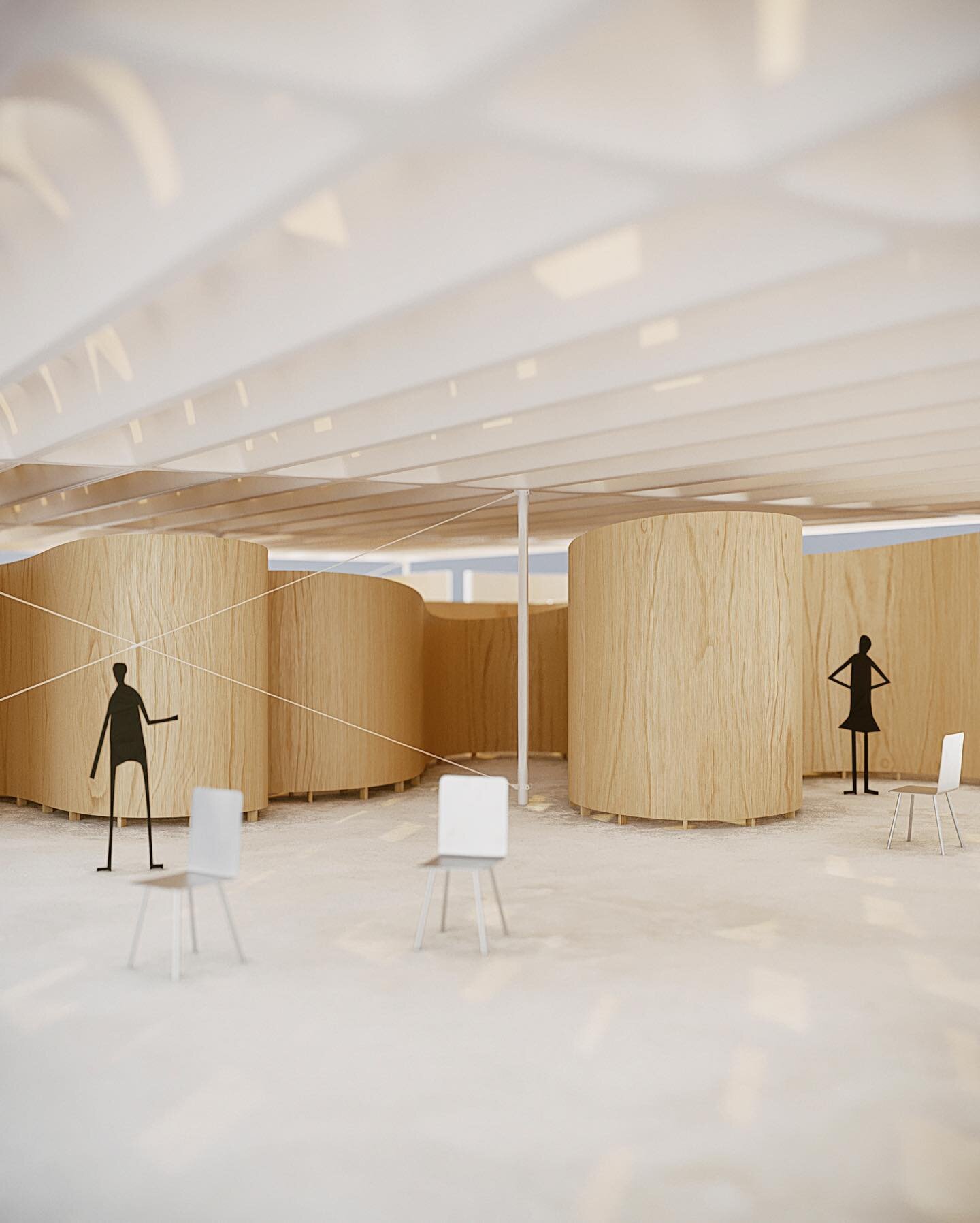 Curved plywood partition walls act as an example installation beneath the #NashvilleAllPurposePavilion #NApP ⁣
.⁣
.⁣
.⁣
.⁣
.⁣
#architect #architecture #architecturelovers #architecturephotography #birchplywood #decor #design #details #detailshot #det
