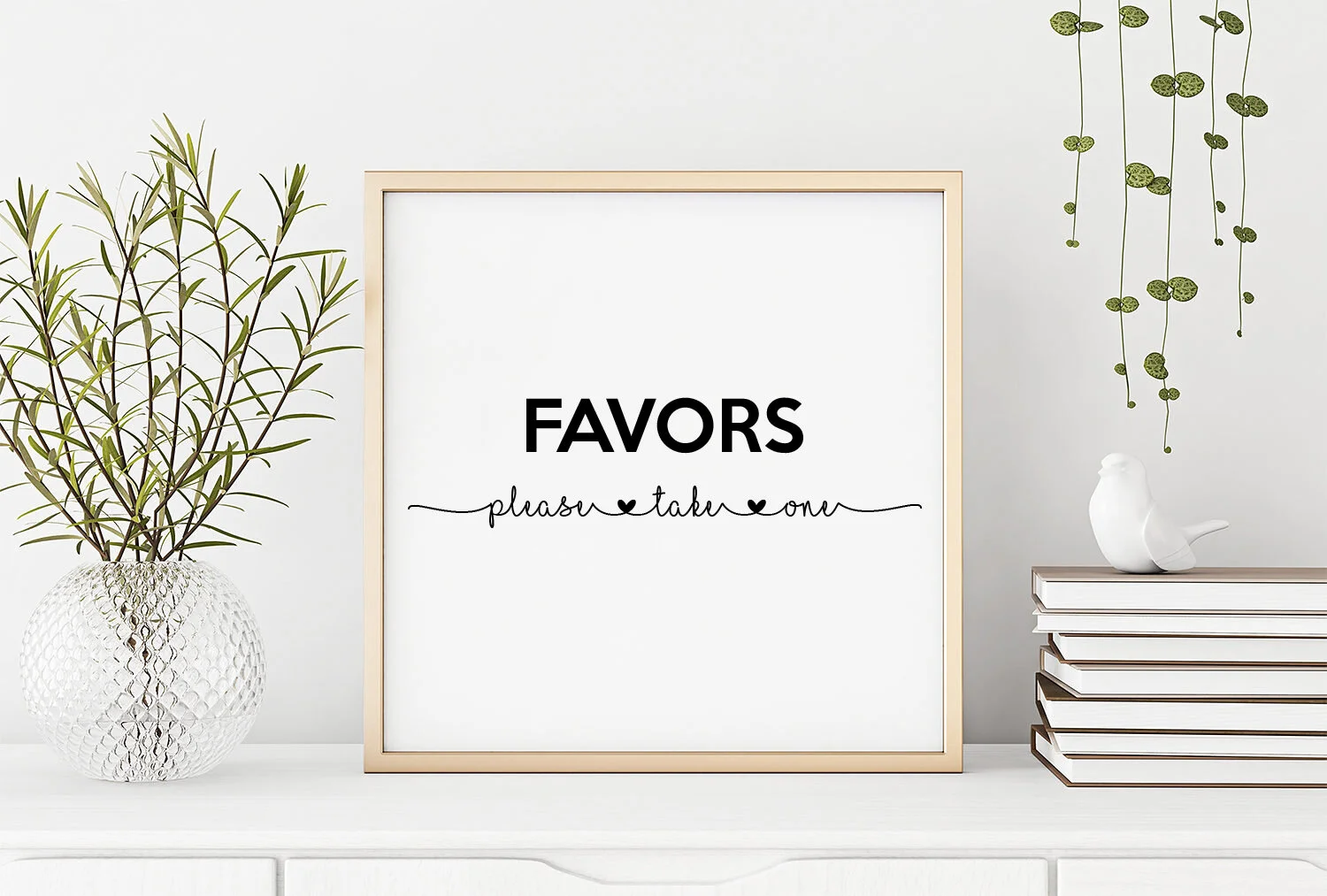 Favours Please Take One Sign - Free Printable Design - Instant Download —  NAME ME | Personalised Cotton Totes, Favour Bags and Gifts
