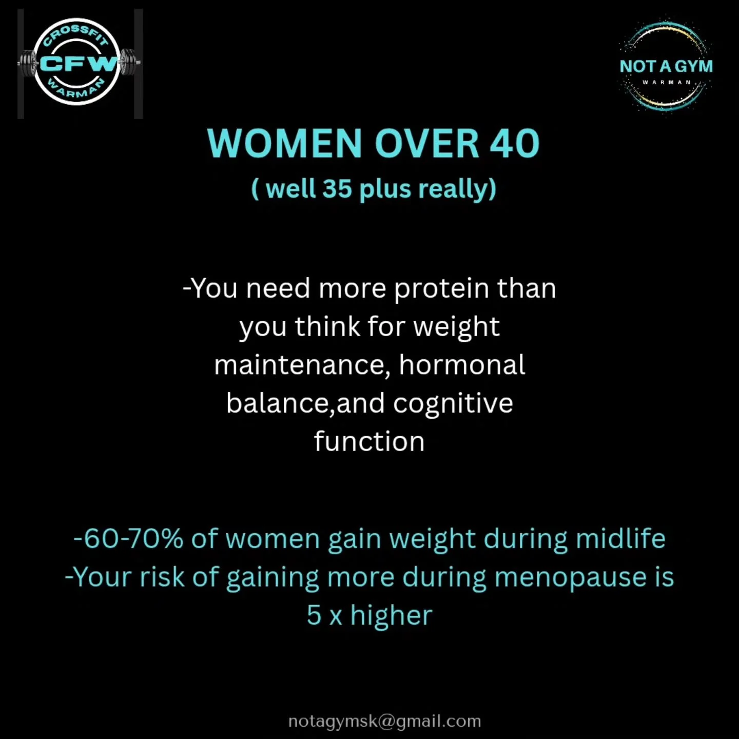 We can help!
Nutrition options, challenges, Inbody scans
Exercise, Weightlifting classes, 40 plus classes