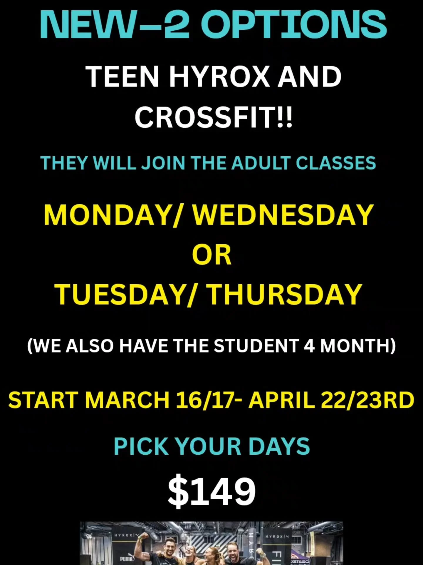 Registration online or in the app!!