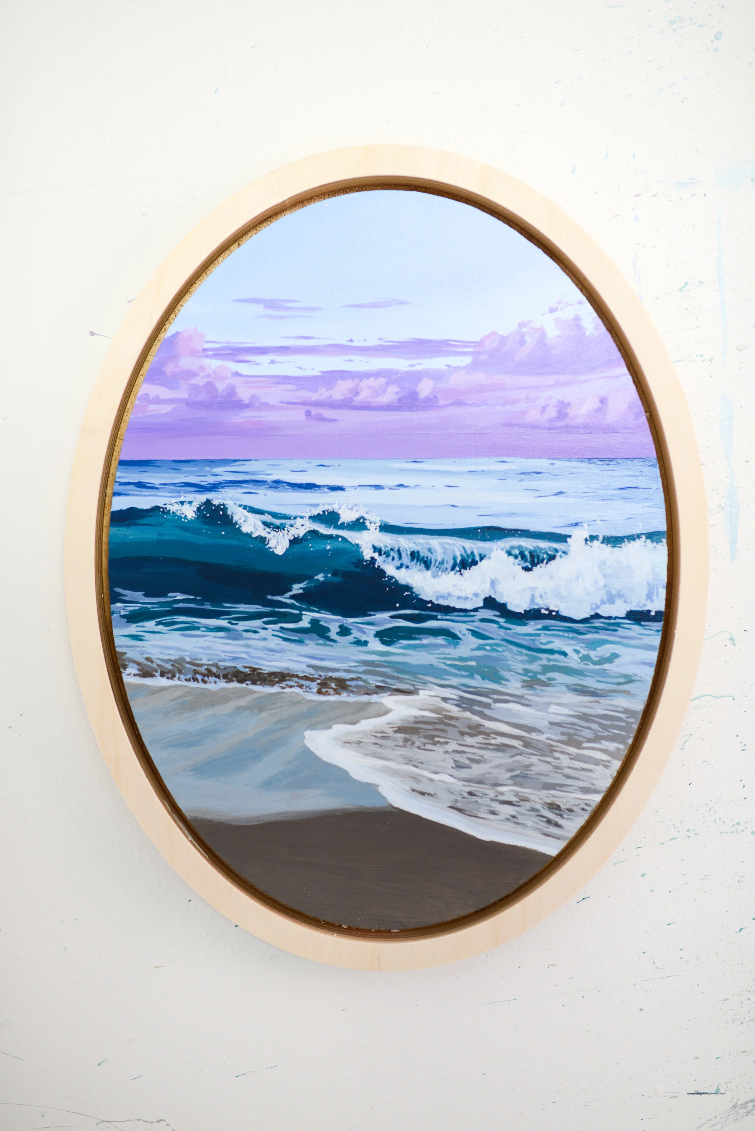 "Belonging Here (Home)" 9x12 inch Framed Oval Painting