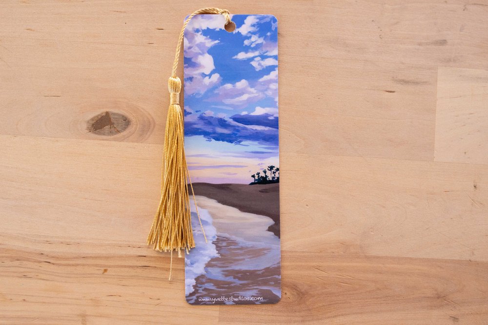 Island Sunset Bookmark with Tassel — Yvette Lab Fine Art Studios