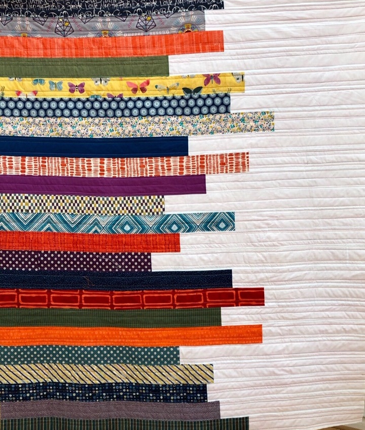 orange wedding quilt
