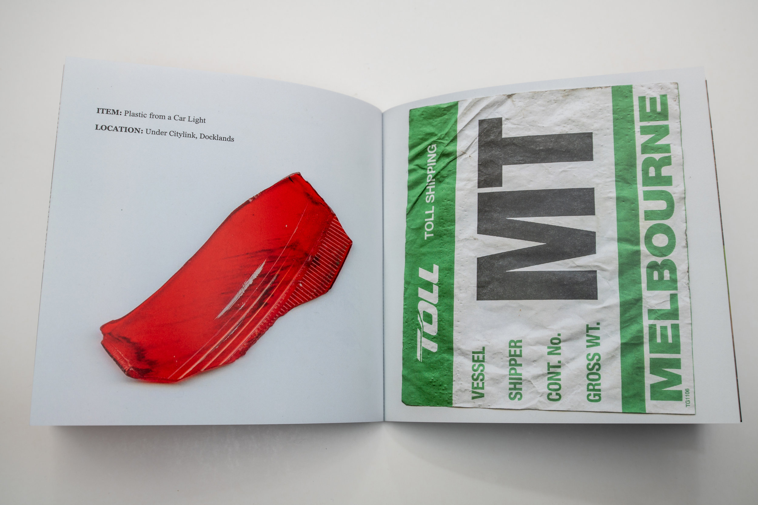  Pages from the artist book documenting Clare’s walks.  