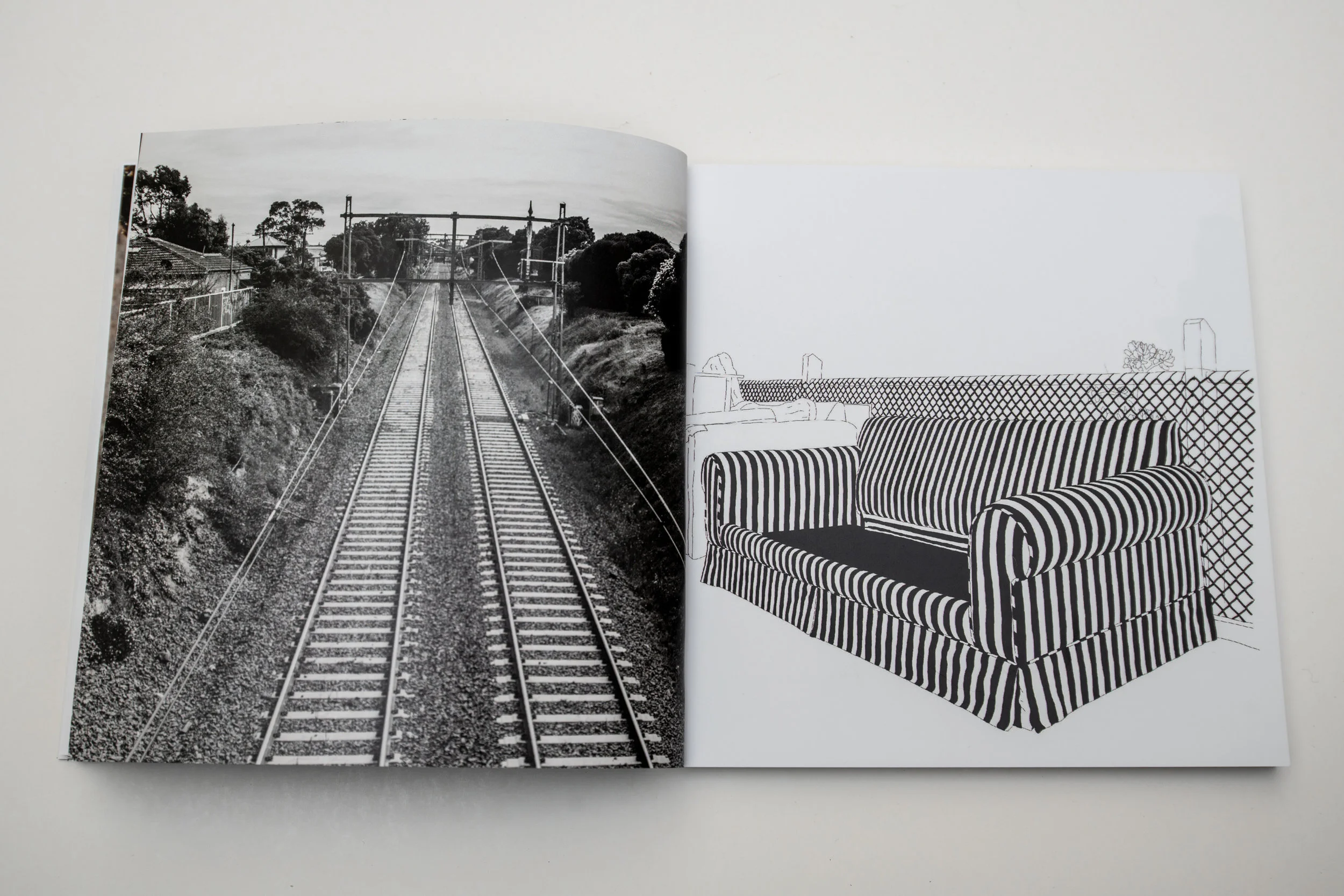   Pages from the artist book documenting Clare’s walks.  