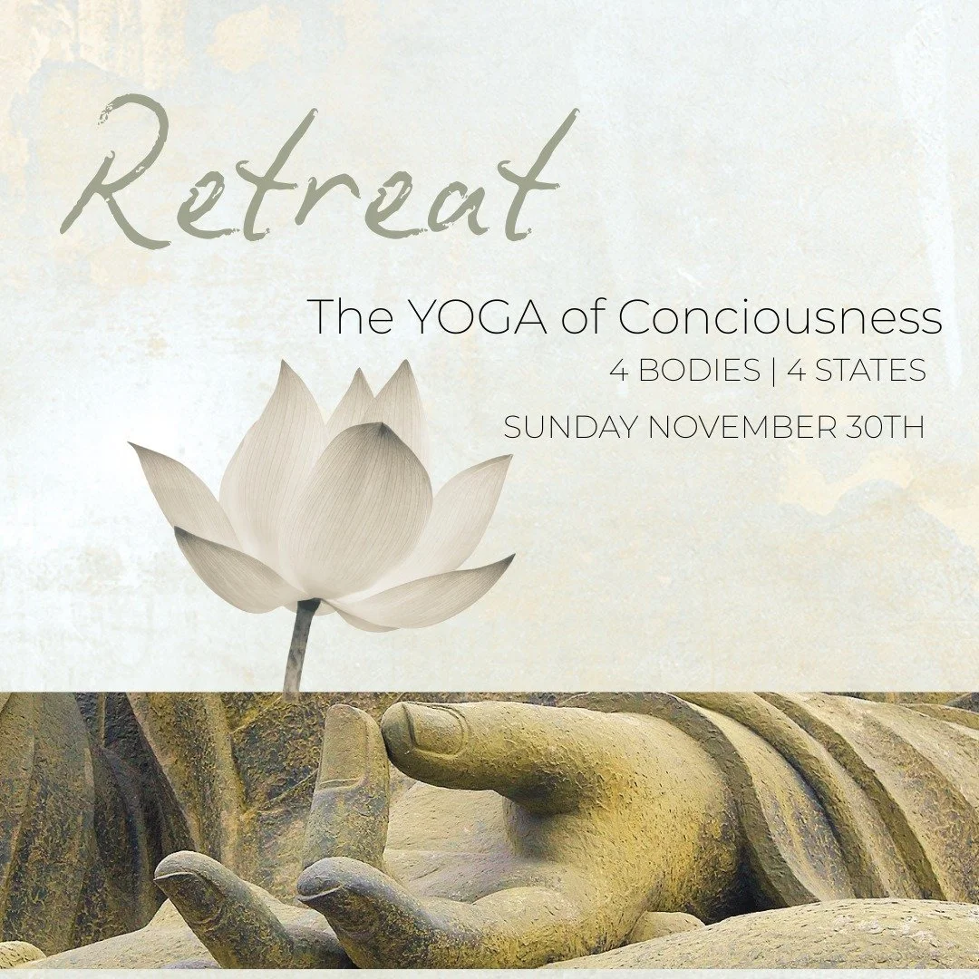 End your year in a beautiful way
Join us for a one of a kind Yoga Retreat
https://www.shantarasa.com/workshops/p/retreat-the-yoga-of-consciousness

Enjoy the subtle depths of all Yoga can give to body, energy, heart, mind, and consciousness
Practices