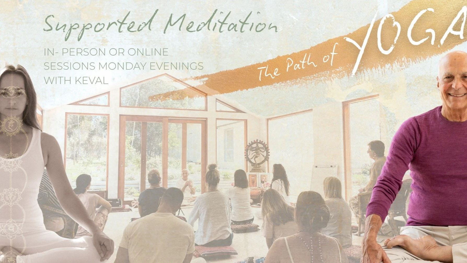 When we establish a deep love of daily meditation our inner quality, our state of mind, energy and heart are refreshed, life takes on a different rhythm. 
Keval is here to support you finding your own power and joy in meditation. He has been supporti