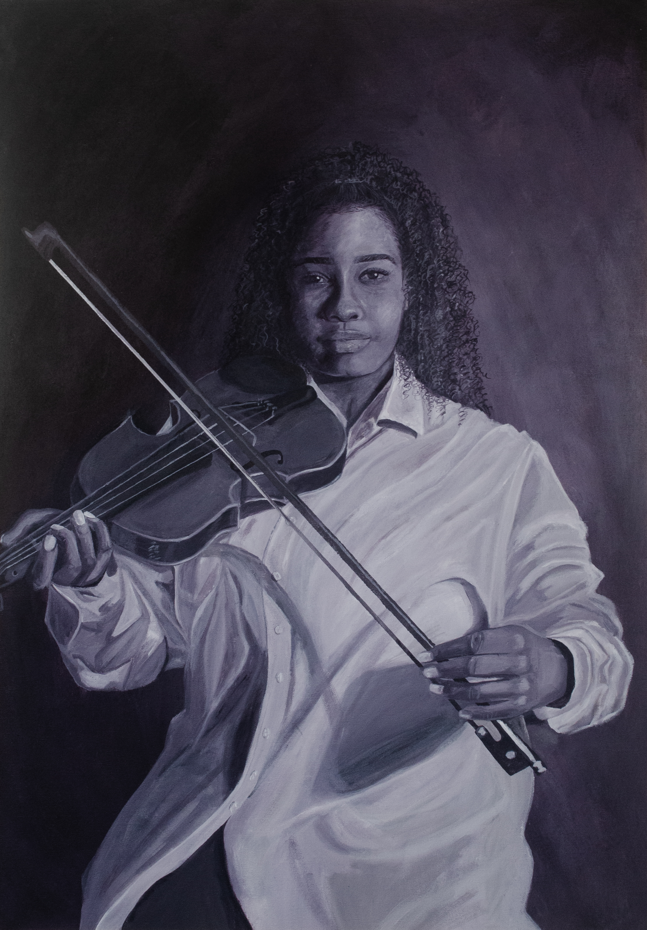 HANNAH AS A VIOLINIST | ACRYLIC ON CANVAS - 59,4 x 84,1 CM - 2019