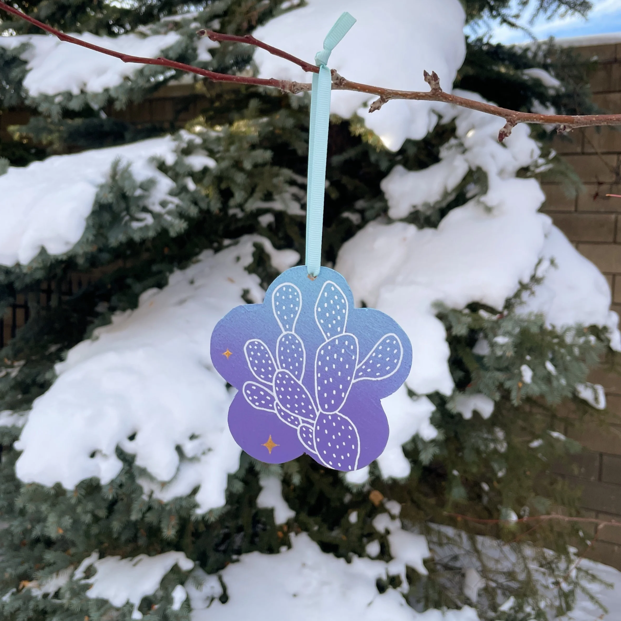 Prickly Pear Cactus Ornament