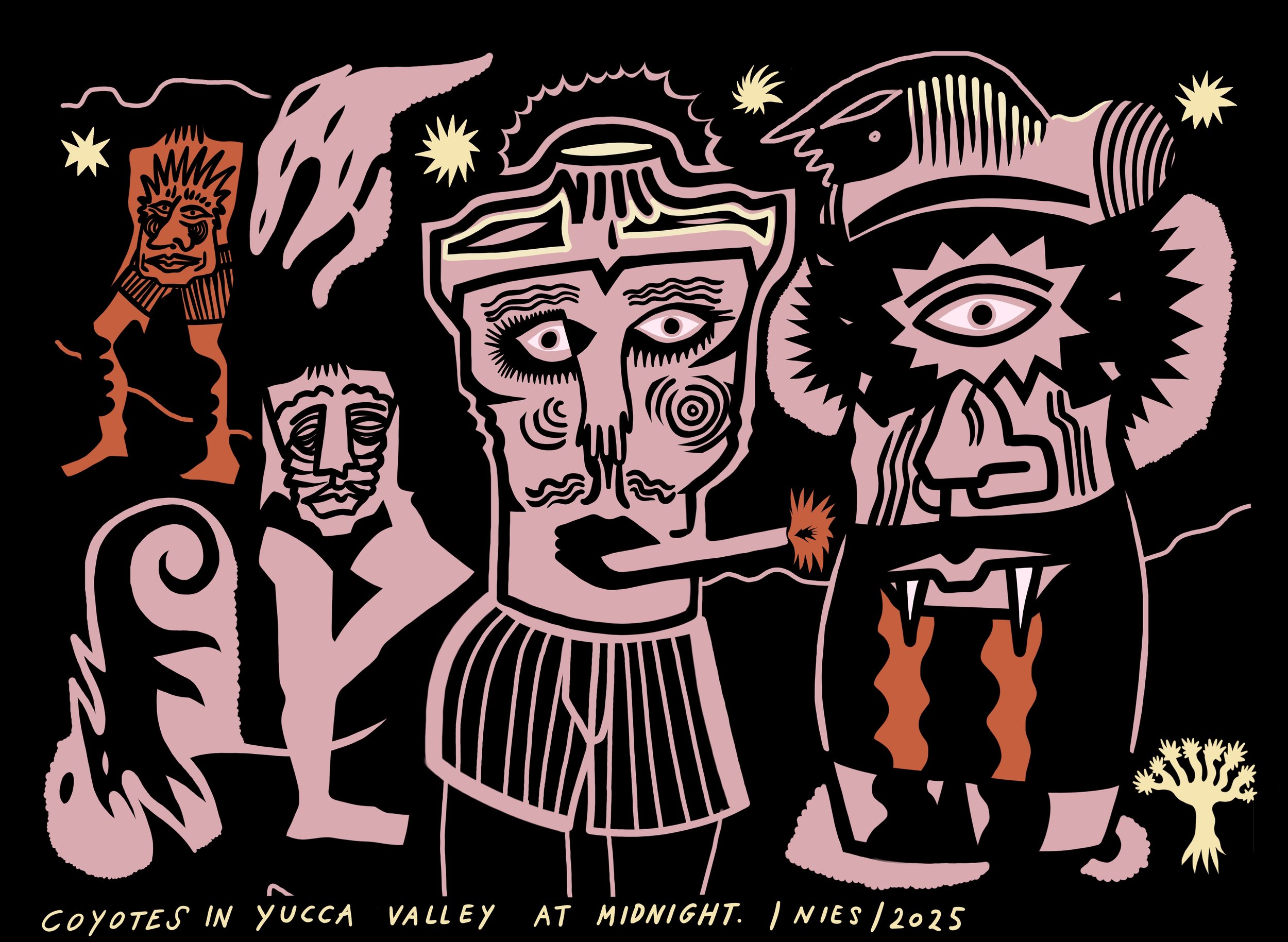 Coyotes in Yucca Valley at midnight.jpg