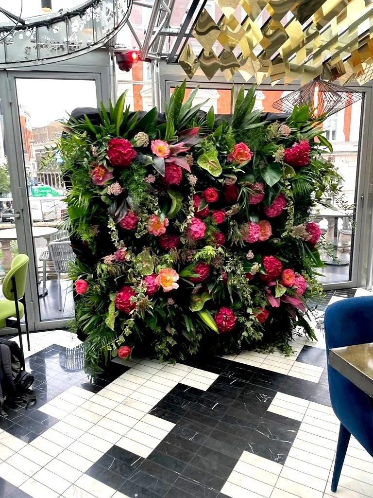 Luscious flower wall