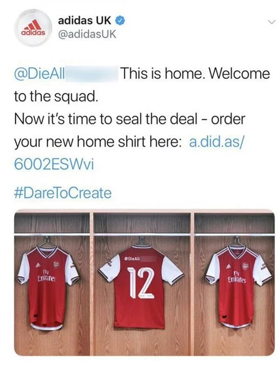 via @adidasuk Twitter before being deleted