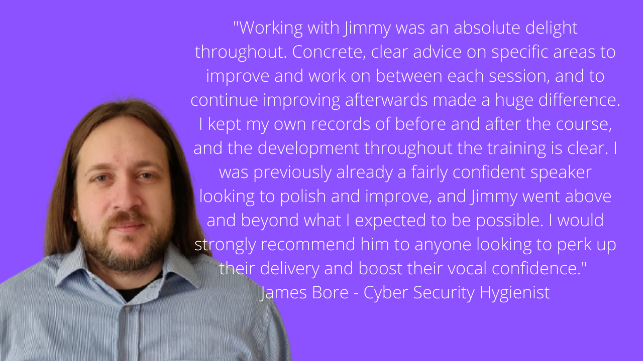 Public speaking training coach testimonial