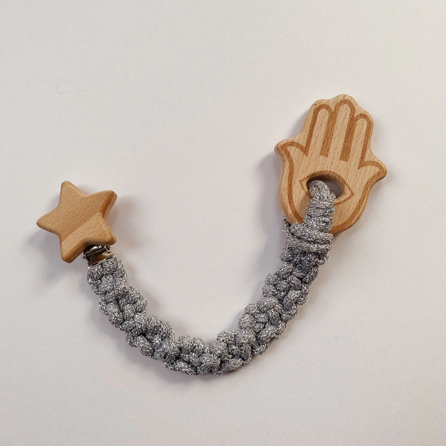 Baby Clip, Japanese Rope - Silver